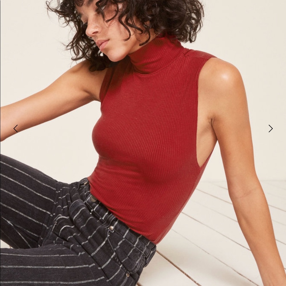 Reformation Stella Bodysuit - Crimson -NWOT